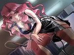  aoyama_ryouko dominatrix downcast_eyes femdom fushidara game_cg jujurou looking_at_viewer mole open_mouth pink_hair solo whip 