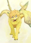  avian chimera creepy dragon feral flammie gryphon hybrid kunugi plain_background secret_of_mana white_background wings 