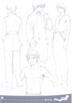  bags_under_eyes blue_submarine_no_6 concept_art greyscale hayami_tetsu highres male_focus monochrome murata_renji shirtless sketch smoke 