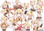  blonde_hair cellphone expressions headband hide_yoshino kitahara_tomoe_(kitahara_koubou) long_hair midriff navel phone red_eyes school_uniform sengoku_otome serafuku solo thighhighs twintails 