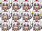  anger_vein angry animal_ears bad_id bad_pixiv_id banned_artist blush closed_eyes expressions faceset fang hat inubashiri_momiji kisaragi_zwei open_mouth red_eyes short_hair silver_hair smile tokin_hat touhou wolf_ears 
