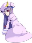  hat heterochromia long_hair muranisaki patchouli_knowledge purple_hair ribbon solo touhou 