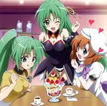  cleavage higurashi_no_naku_koro_ni ryuuguu_rena sakai_kyuuta sonozaki_mion sonozaki_shion waitress 