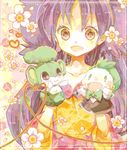  amamiya_kabosu dent_(pokemon) flower heart iris_(pokemon) pansage pokemon puppet smile 