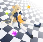  blonde checkered colorful colorful_stars cute lina lina01 stars 