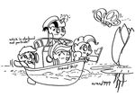  arthropod black_and_white boat butterfly derp derpy_hooves_(mlp) english_text equine female feral flag friendship_is_magic group hat horn horse insect line_art mammal monochrome my_little_pony pegasus pinkie_pie_(mlp) plain_background pony text twilight_sparkle_(mlp) unicorn wasd999 wasd_999 water_lilly water_lily white_background wings 