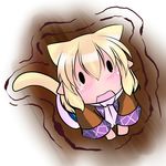  animal_ears blonde_hair cat_ears cat_tail chibi extra_ears hoshizuki_(seigetsu) kemonomimi_mode mizuhashi_parsee open_mouth puru-see scarf solo tail tears touhou trembling |_| 