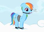  bdsm bit bondage cloud equine female friendship_is_magic greater_limits horse my_little_pony pegasus pink_eyes pony rainbow_dash_(mlp) rainbow_hair 