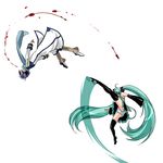  blood hatsune_miku panchira shimapan tagme twin_tails upskirt vocaloid 