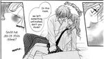  1girl artist_request comic copyright_request couple cropped greyscale hard_translated hetero kiss monochrome source_request translated 