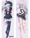  barefoot chrome_shelled_regios feet felli_loss garter_belt open_shirt pantsu silver_hair thighhighs watermark white_hair 