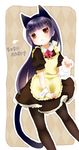  animal_ears bad_id bad_pixiv_id black_hair brown_eyes cat_ears gokou_ruri long_hair maid mole mole_under_eye ore_no_imouto_ga_konna_ni_kawaii_wake_ga_nai pantyhose reina_(polypropylene) solo tail wrist_cuffs 