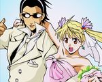  harima_kenji sawachika_eri school_rumble tagme wedding_dress 