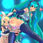  ejaculation futanari glossy hatsune_miku onanism sperma-ke vocaloid 