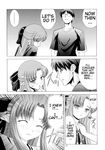  1girl comic doujinshi greyscale half_updo hard_translated hiroyuki len monochrome pointy_ears toono_shiki translated tsukihime 