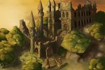  architecture castle castle_of_the_royal_pony_sisters detailed_background everfree_forest forest friendship_is_magic my_little_pony ruins tree unknown_artist wallpaper wood 