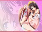  crossover mito_mashiro moekibara_fumitake muririn nipples no_bra pantsu tayutama tenshinranman unohana_no_sakuyahime wallpaper 