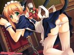  erect_nipples galge.com ikeda_yasuhiro kemonomimi maid nekomimi oshiri pantsu panty_pull tail thighhighs wallpaper 