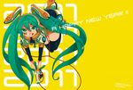  bad_id bad_pixiv_id detached_sleeves green_eyes green_hair hatsune_miku highres long_hair nato smile solo thighhighs twintails very_long_hair vocaloid 