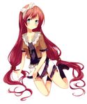  bad_id bad_pixiv_id congenital_cataract hair_ornament long_hair original red_hair ro_(61232ta) solo 