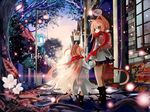  animal_ears backpack bag cat_ears multiple_girls original randoseru scarf shino_(eefy) tail 