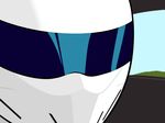  helmet motorcycle_helmet pun simple_background solo the_stig the_stig_(artist) top_gear 