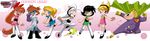  5girls bell_(ppgd) bleedman blonde_hair blossom_(ppg) bubbles_(ppg) buttercup_(ppg) cartoon_network cow_&amp;_chicken cow_(cow_&amp;_chicken) dexter dexter's_laboratory gir mandy multiple_girls panties powerpuff_girls the_grim_adventures_of_billy_&amp;_mandy thighhighs underwear 