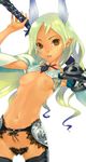  armor elf fantasy high_res nipples pointed_ears redjuice sword tagme thighhighs 