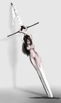  ao_usagi breasts long_hair medium_breasts nude pixiv_fantasia pixiv_fantasia_4 simple_background solo sword weapon 