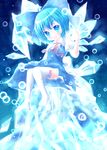  absurdres bangs cirno highres solo thighhighs touhou yuya_(minus-k) 