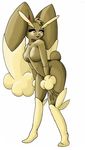  female lagomorph lopunny mammal nintendo pink_eyes plain_background pok&#233;mon pok&eacute;mon pose solo tail twime777 video_games white_background 