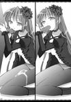  censored fellatio monochrome nipples no_bra open_shirt oppai oshaban pantsu pantyhose penis sasahiro semen 