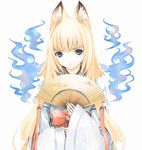  blonde blue_eyes houden_eizou kemonomimi kimono kitsune tagme wafuku wagaya_no_oinari-sama 