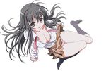  cleavage extraction kanokon minamoto_chizuru open_shirt pantsu vector 