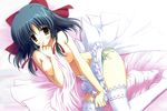  bed ne_pon_rai_pon photoshop side-tie_panties tenga_akito thighhighs topless 