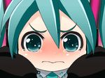  angry animated animated_gif blush chibi face hatsune_miku long_hair long_sleeves mameshiba solo tears twintails vocaloid 