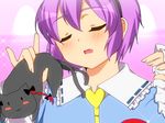  blush hairband kaenbyou_rin kaenbyou_rin_(cat) komeiji_satori nakano purple_hair short_hair touhou 