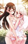  cleavage lingerie megane overfiltered oyari_ashito pantsu panty_pull wings 