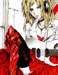  guitar headphones kagamine_rin nagimiso nagimiso.sys thighhighs vocaloid 