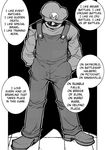  comic duplicate greyscale hard_translated hellsing male_focus mario mario_(series) mikagami_hiyori monochrome parody solo super_mario_bros. super_smash_bros. translated 