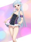  blue_hair kannagi nagi-sama nopan skirt_lift tagme vagina 