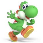  4_fingers absurd_res alpha_channel anthro big_nose clothing fist footwear green_yoshi hi_res looking_at_viewer mario_bros nintendo nude official_art open_mouth shoes simple_background smile super_smash_bros super_smash_bros._ultimate tongue transparent_background unknown_artist video_games yoshi 