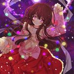  album_cover bad_id bad_pixiv_id brown_hair cover houraisan_kaguya japanese_clothes long_hair purple_eyes shawl solo touhou yapi_(yabai_toki) 