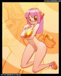  2007 abstract_background animal_ears big_breasts blush bottomless bra breasts brown_eyes cat_ears clothed clothing clubstripes eyewear female glasses hair hairband half-dressed kneeling looking_at_viewer miu nipples nude pink_hair pussy shoes socks solo underwear 