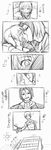  1girl blush building chin_grab chocolate food food_on_face greyscale hetero katsuragi_yako kiss licking_lips majin_tantei_nougami_neuro monochrome mosha nougami_neuro sketch sun surprise_kiss surprised tongue tongue_out translation_request valentine wrist_grab 