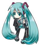  chibi detached_sleeves green_hair hatsune_miku knee_socks tagme tie twin_tails vocaloid 