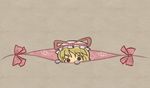  akihiyo blonde_hair bow chibi eyes gap hands hat hat_bow solo touhou yakumo_yukari 