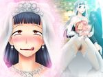  :d ahegao black_hair blush bridal_gauntlets bridal_veil bride desecration dreaming dress drooling earrings face flower garter_belt garter_straps hairy_pussy hentai_seiheki_dominance_-_femdom_of_paraphilia jewelry lewd licking_lips lip_licking long_hair msize necklace open_mouth pubic_hair rolleyes rolling_eyes saliva smile sweat thighhighs tongue tongue_out veil wedding wedding_dress white_legwear 