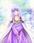  74 book cape circlet dress fire_emblem fire_emblem:_seisen_no_keifu long_hair purple_eyes purple_hair smile solo very_long_hair yuria_(fire_emblem) 