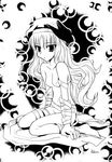  fate/stay_night futaba_masumi karen_ortensia monochrome naked_ribbon nipples 